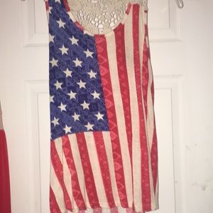 American flag tank top